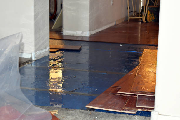 Professional Water Damage Restoration technician working in Phillips, ME